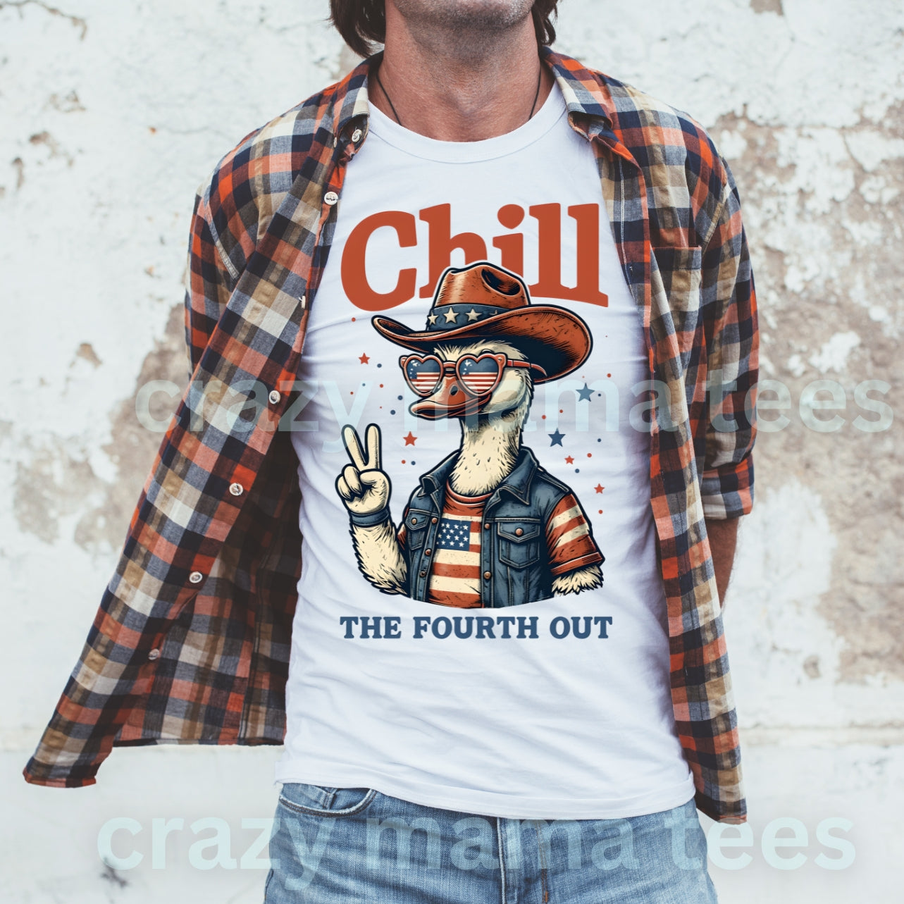 Chill the Fourth Out Goose 4th of July Shirt
