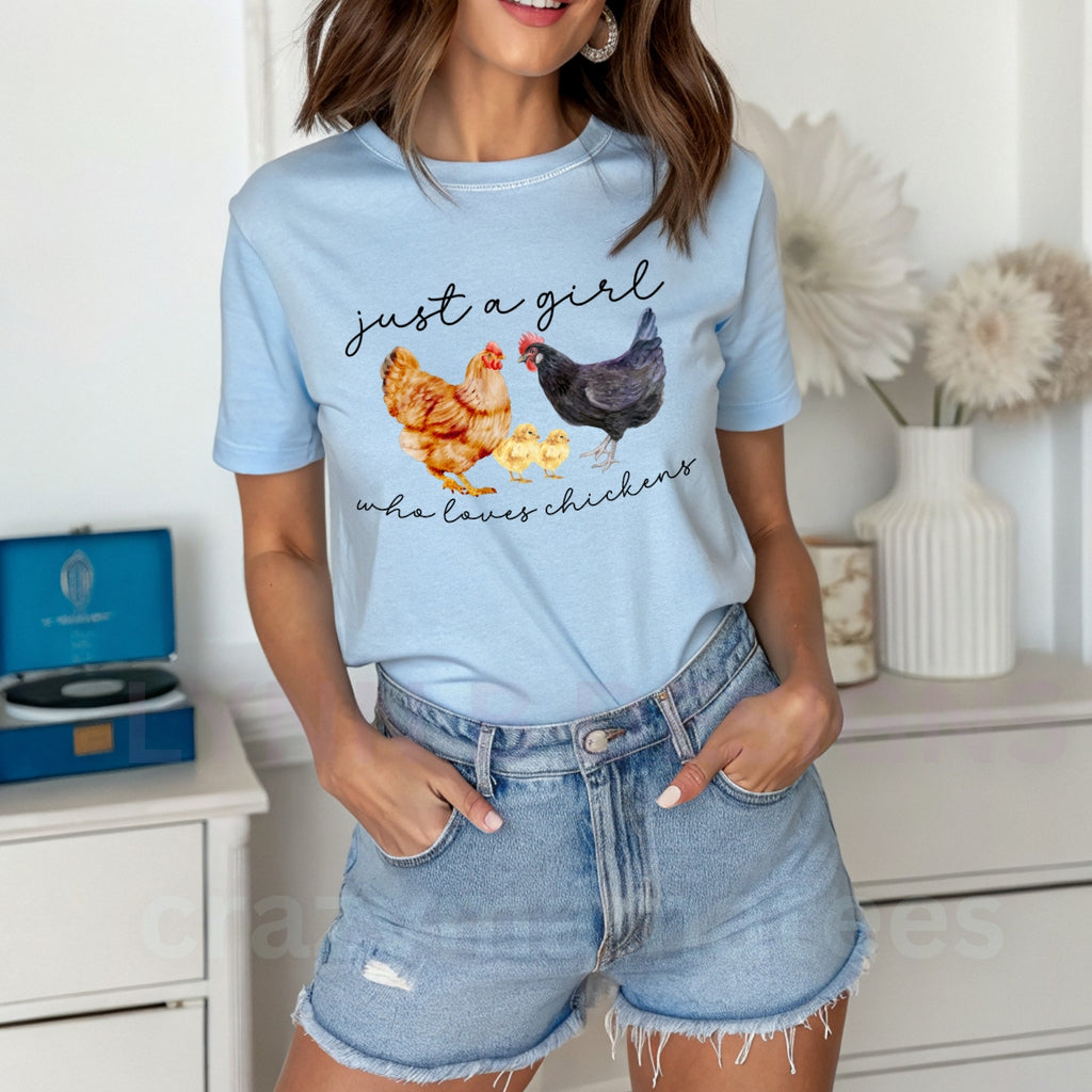 Just a Girl Who Loves Chickens T-Shirt