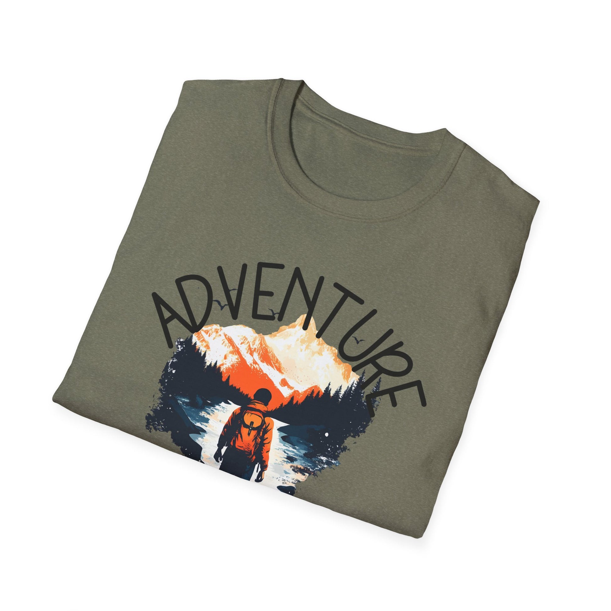 Adventure Awaits Shirt Hiking Mountain Climbing
