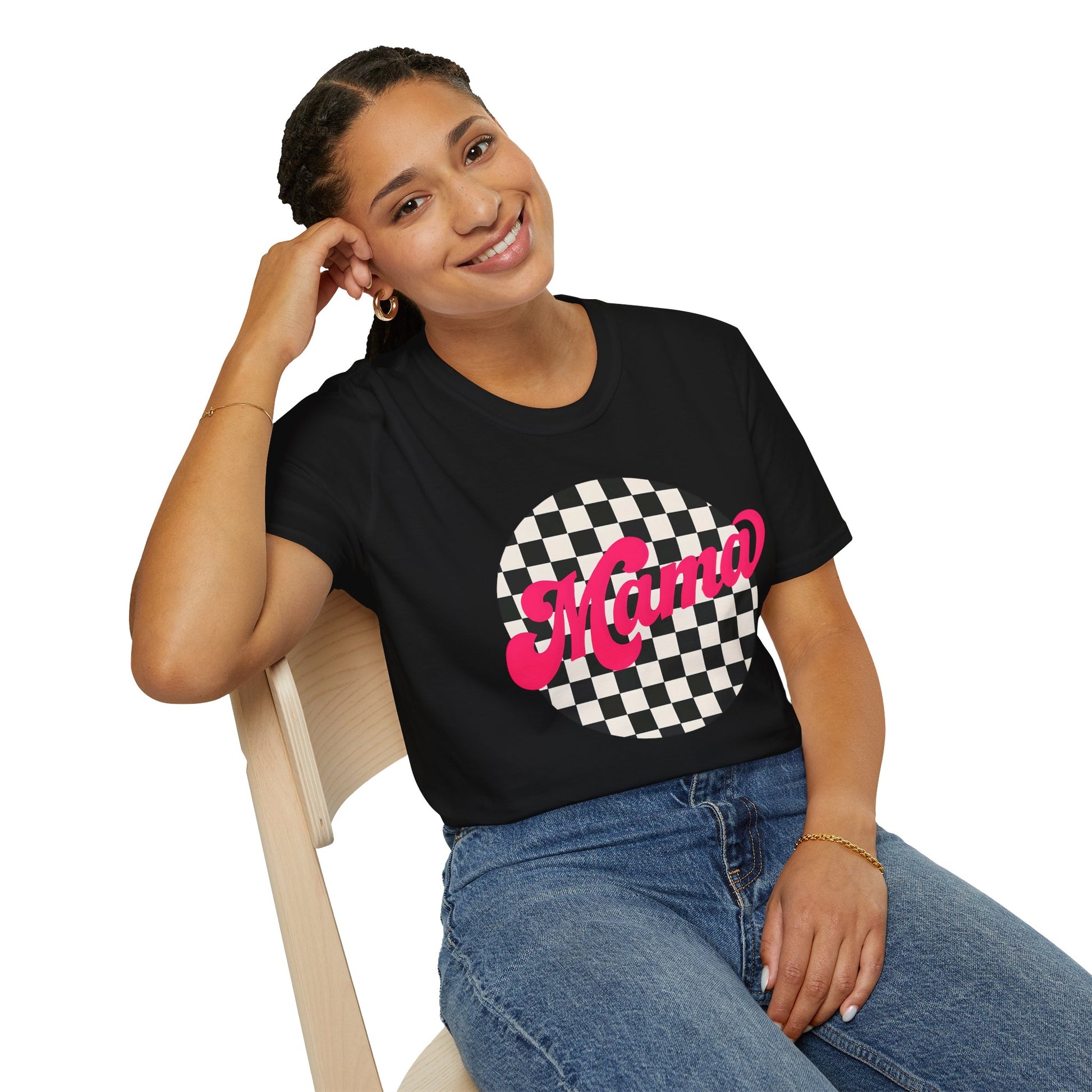 Mama Checkered Race Flag Shirt