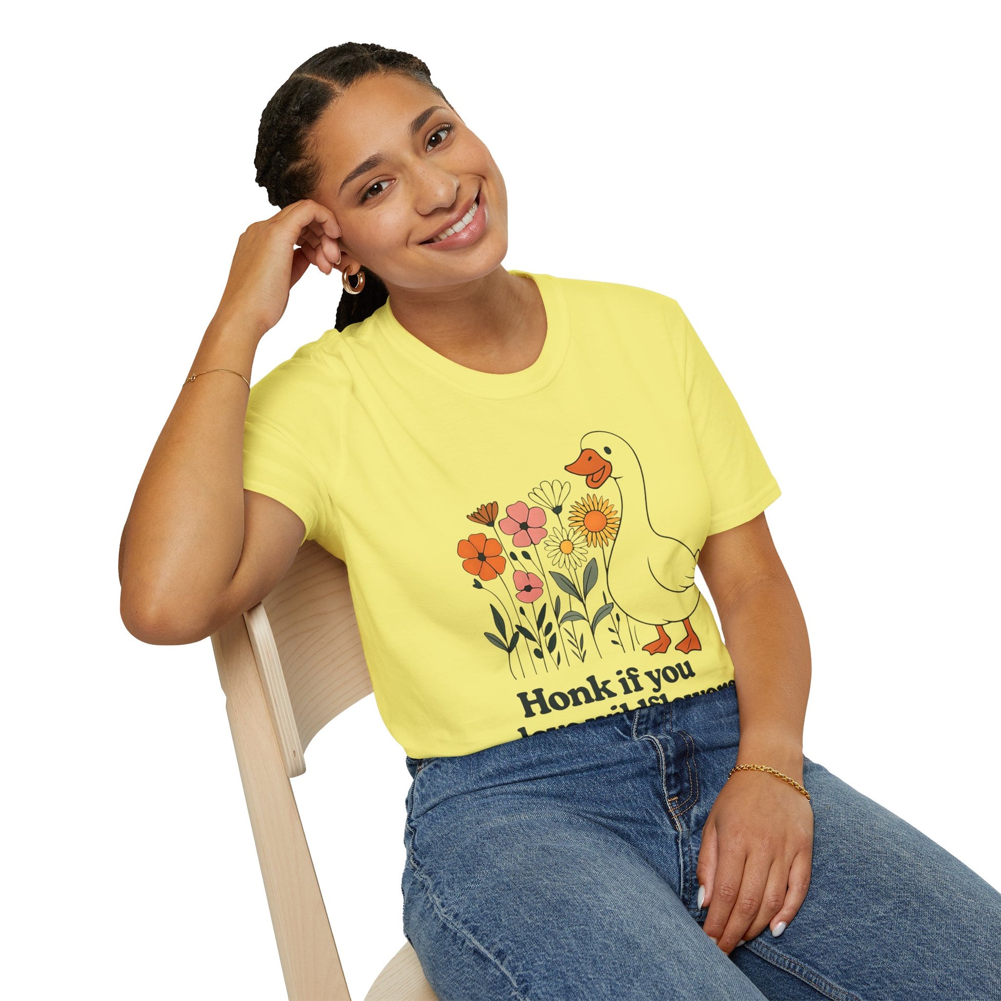 Honk if you love wildflowers goose shirt