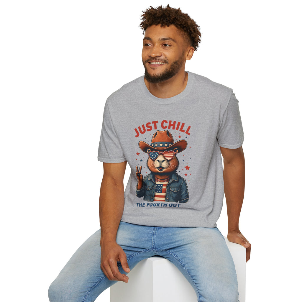 Just Chill the Fourth Out Shirt, Capybara 4th of July Shirt