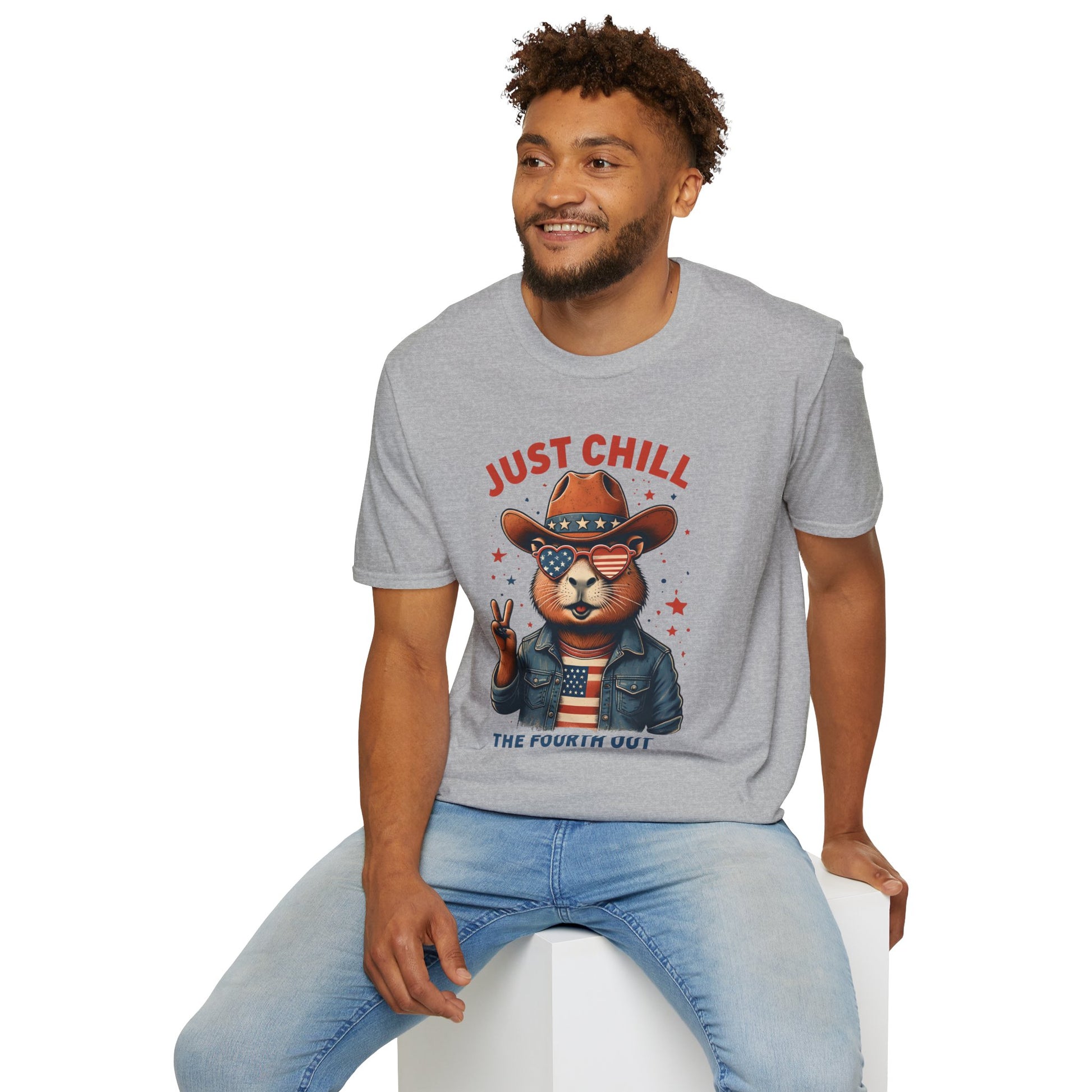 Just Chill the Fourth Out Shirt, Capybara 4th of July Shirt