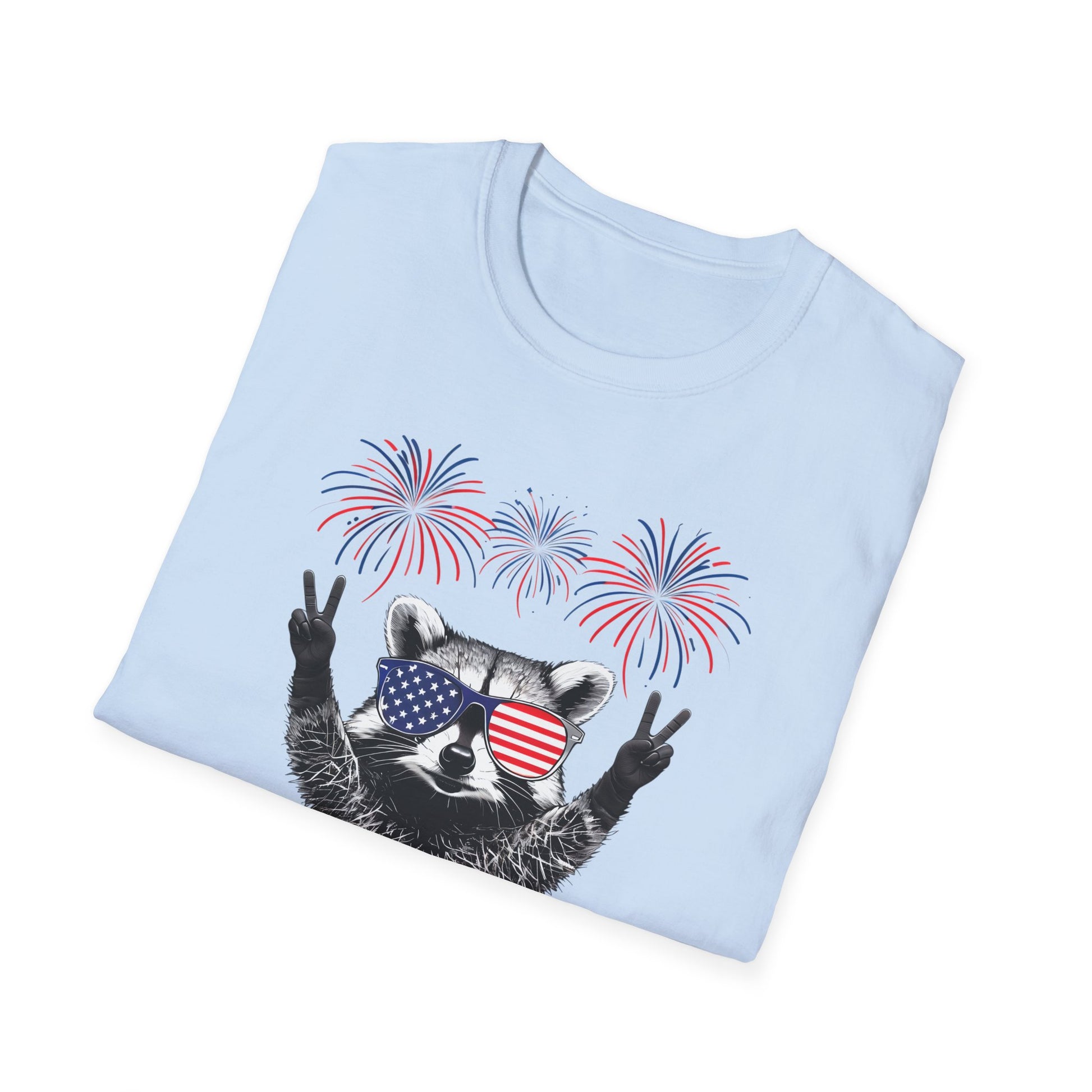 Feral but Free Raccoon Shirt 4th of July