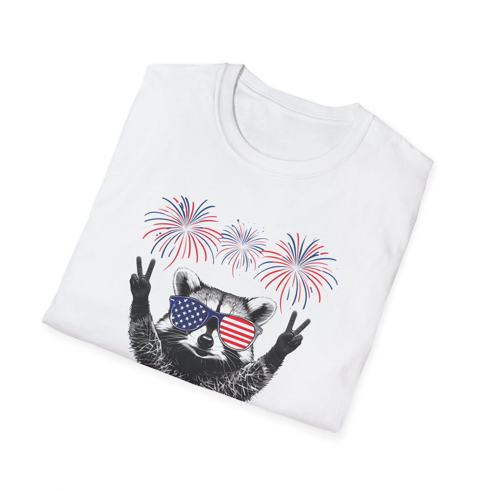 Feral but Free Raccoon Shirt 4th of July