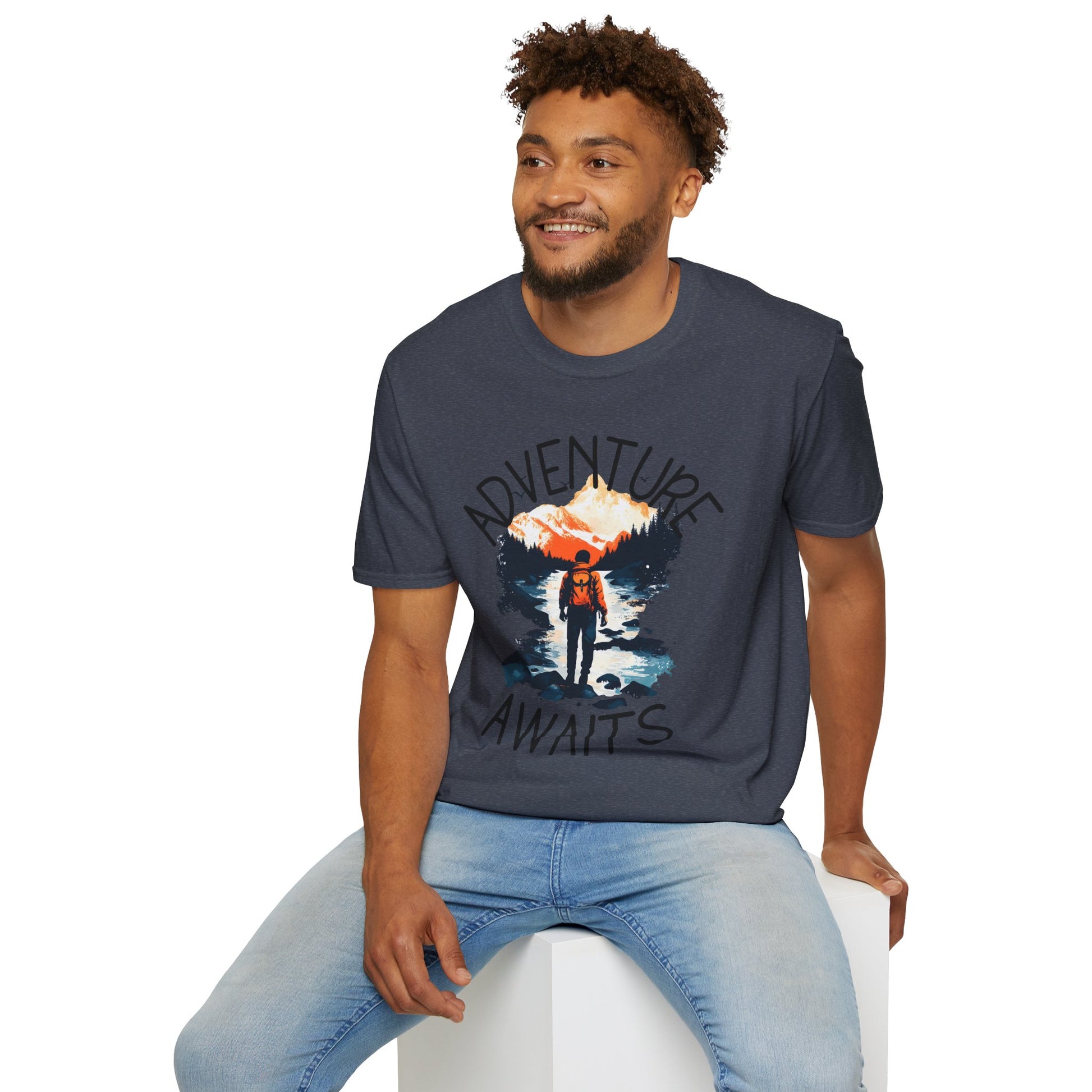 Adventure Awaits Shirt Hiking Mountain Climbing