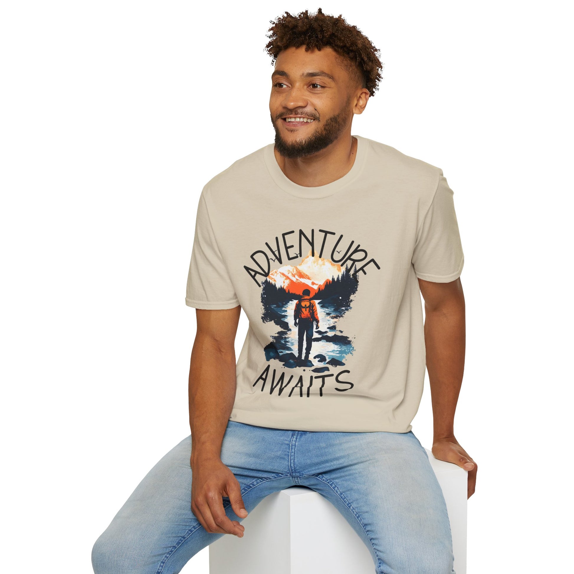 Adventure Awaits Shirt Hiking Mountain Climbing