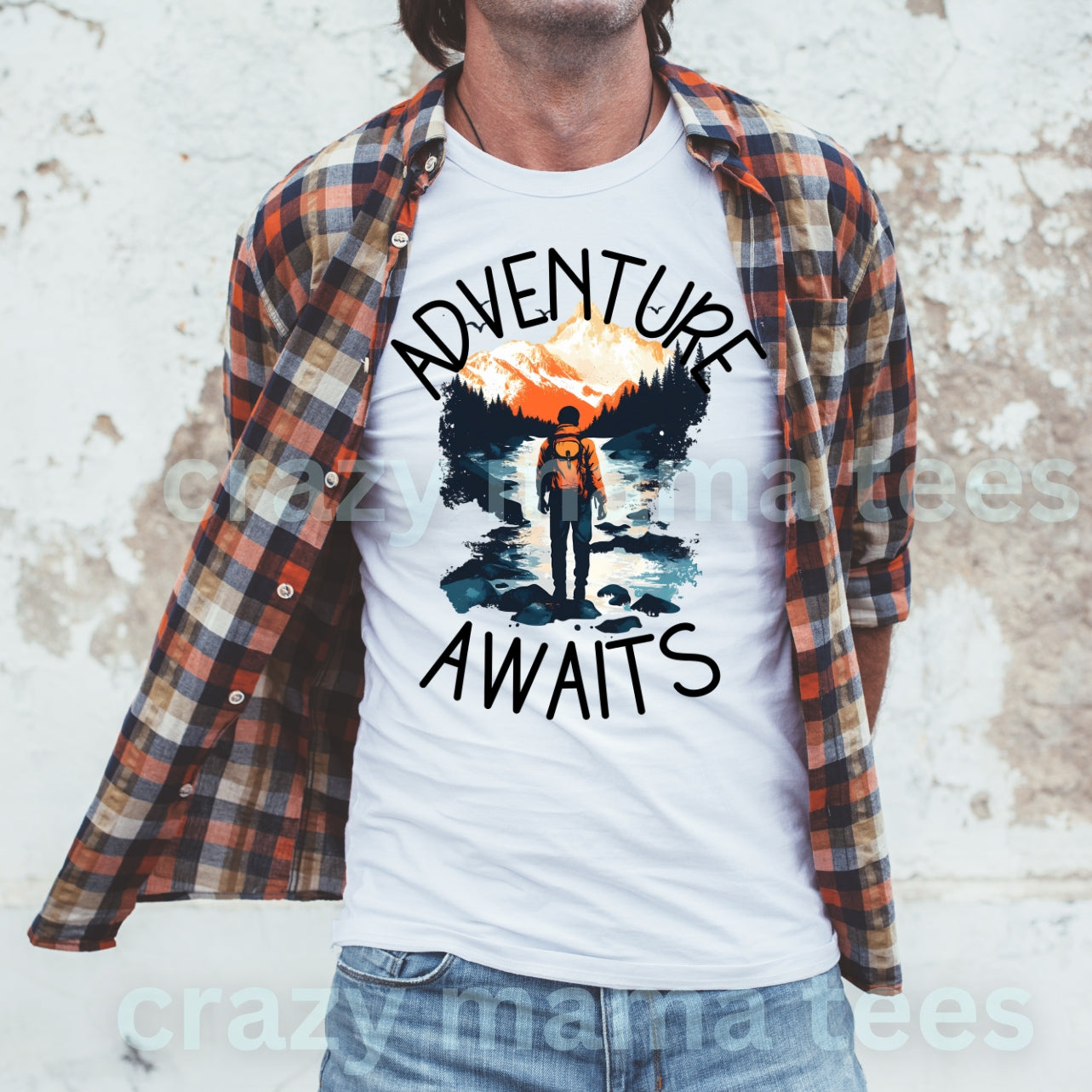 Adventure Awaits Shirt Hiking Mountain Climbing