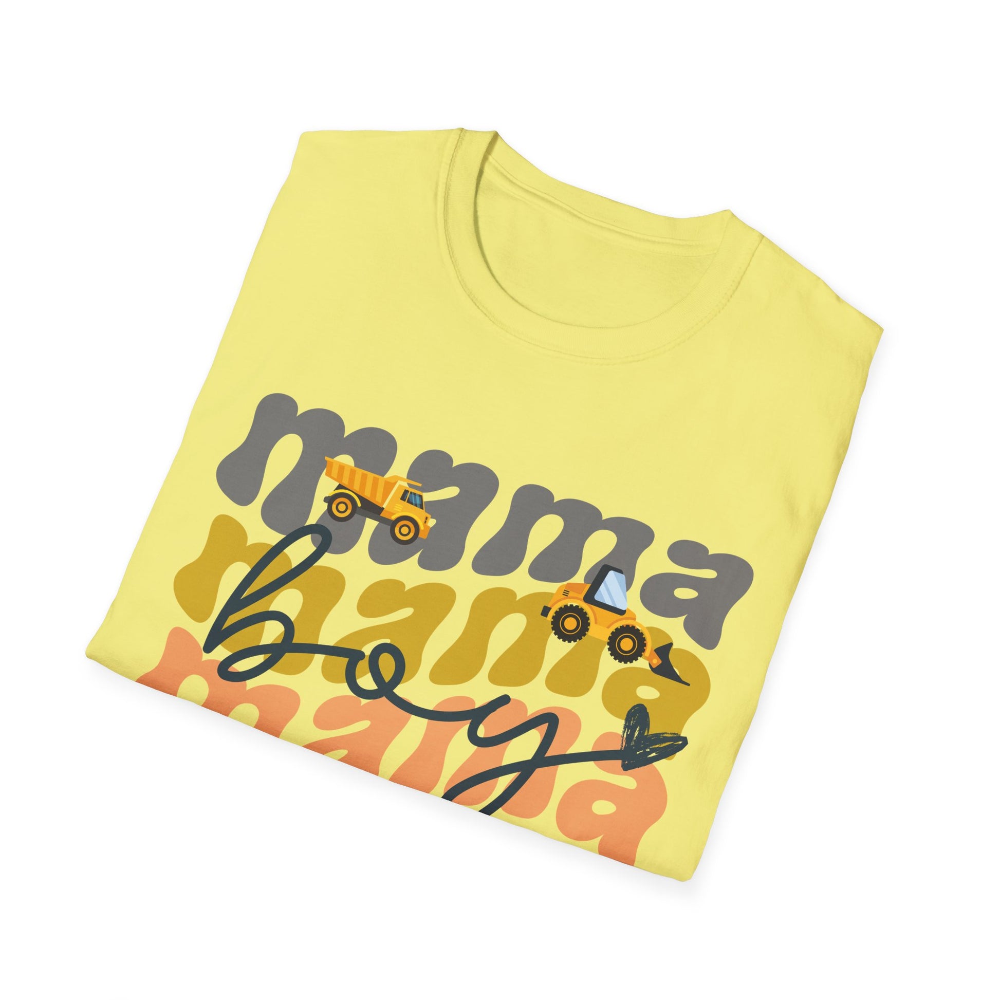 Boy Mama Shirt Construction Trucks