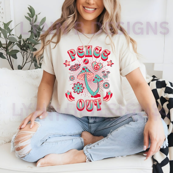Peace Out Mushrooms T-Shirt