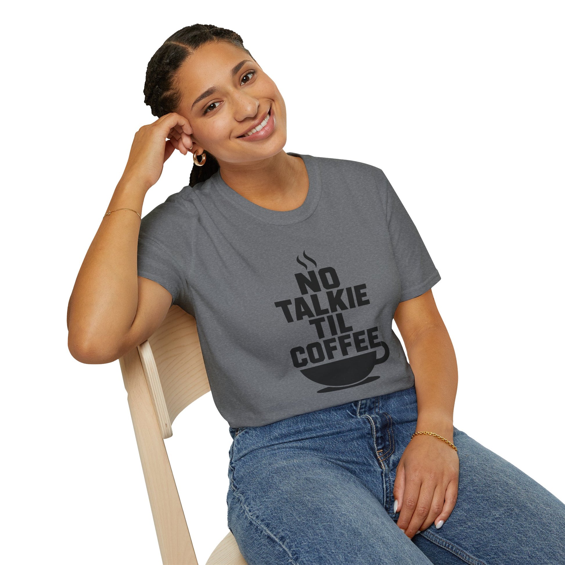 No Talkie Til Coffee Shirt