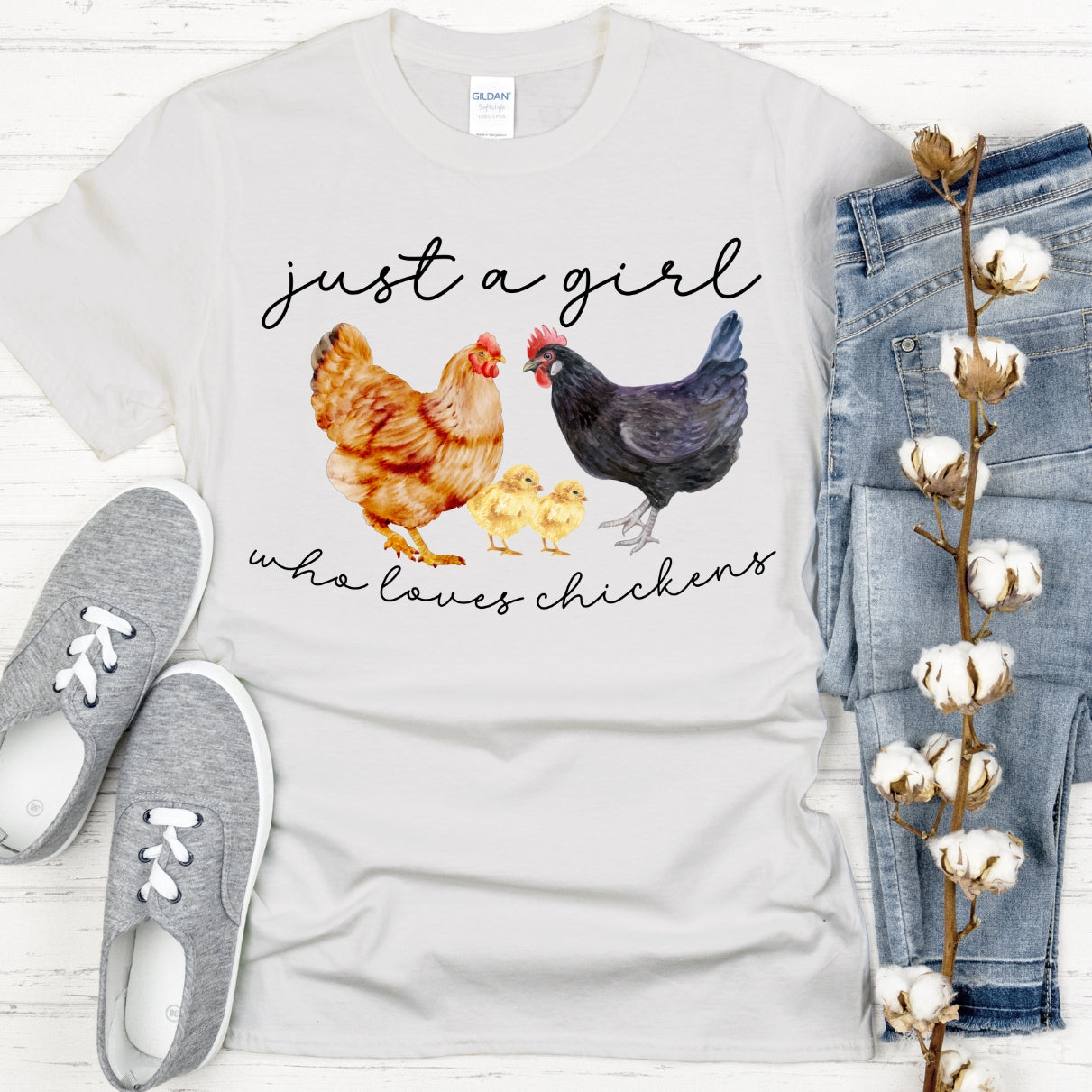Just a Girl Who Loves Chickens T-Shirt