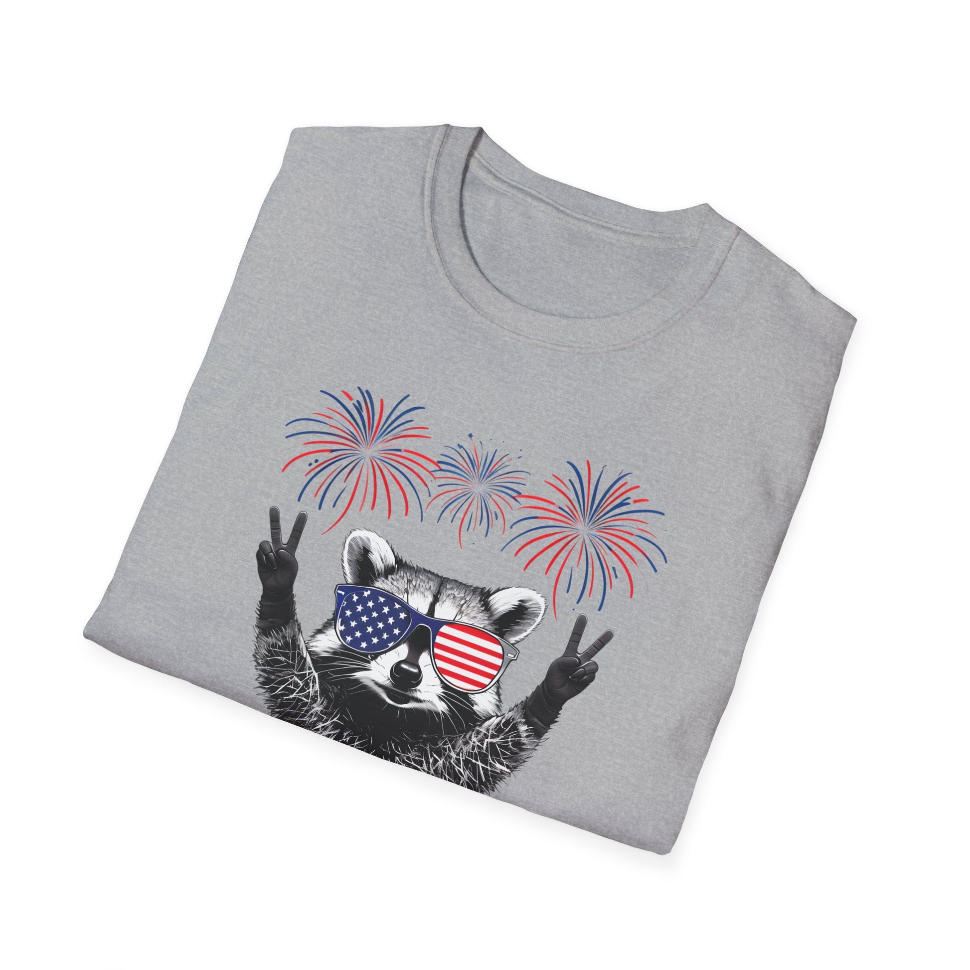 Feral but Free Raccoon Shirt 4th of July