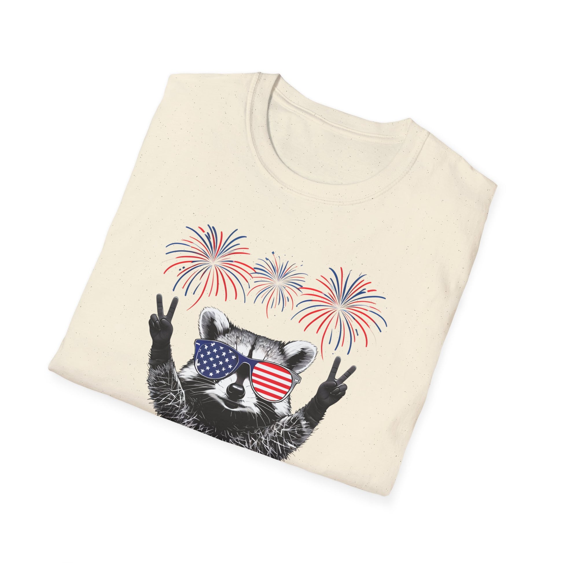 Feral but Free Raccoon Shirt 4th of July