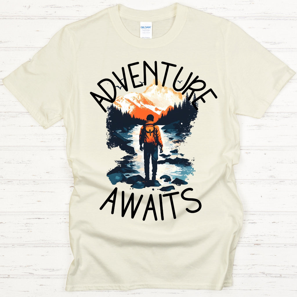 Adventure Awaits Shirt Hiking Mountain Climbing