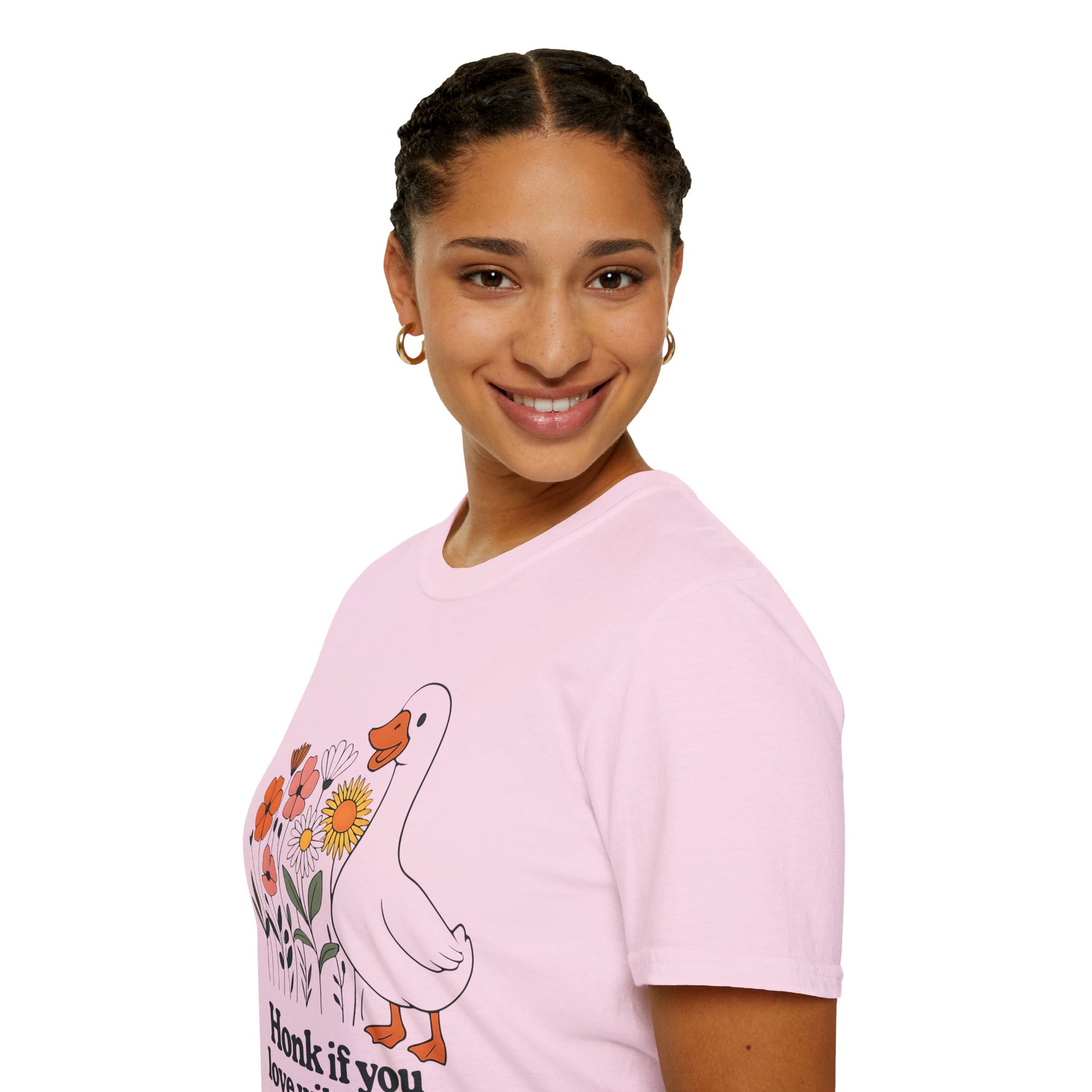 Honk if you love wildflowers goose shirt