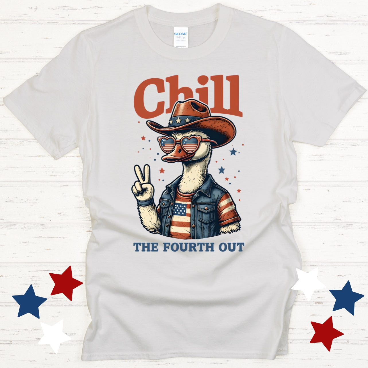 Chill the Fourth Out Goose 4th of July Shirt
