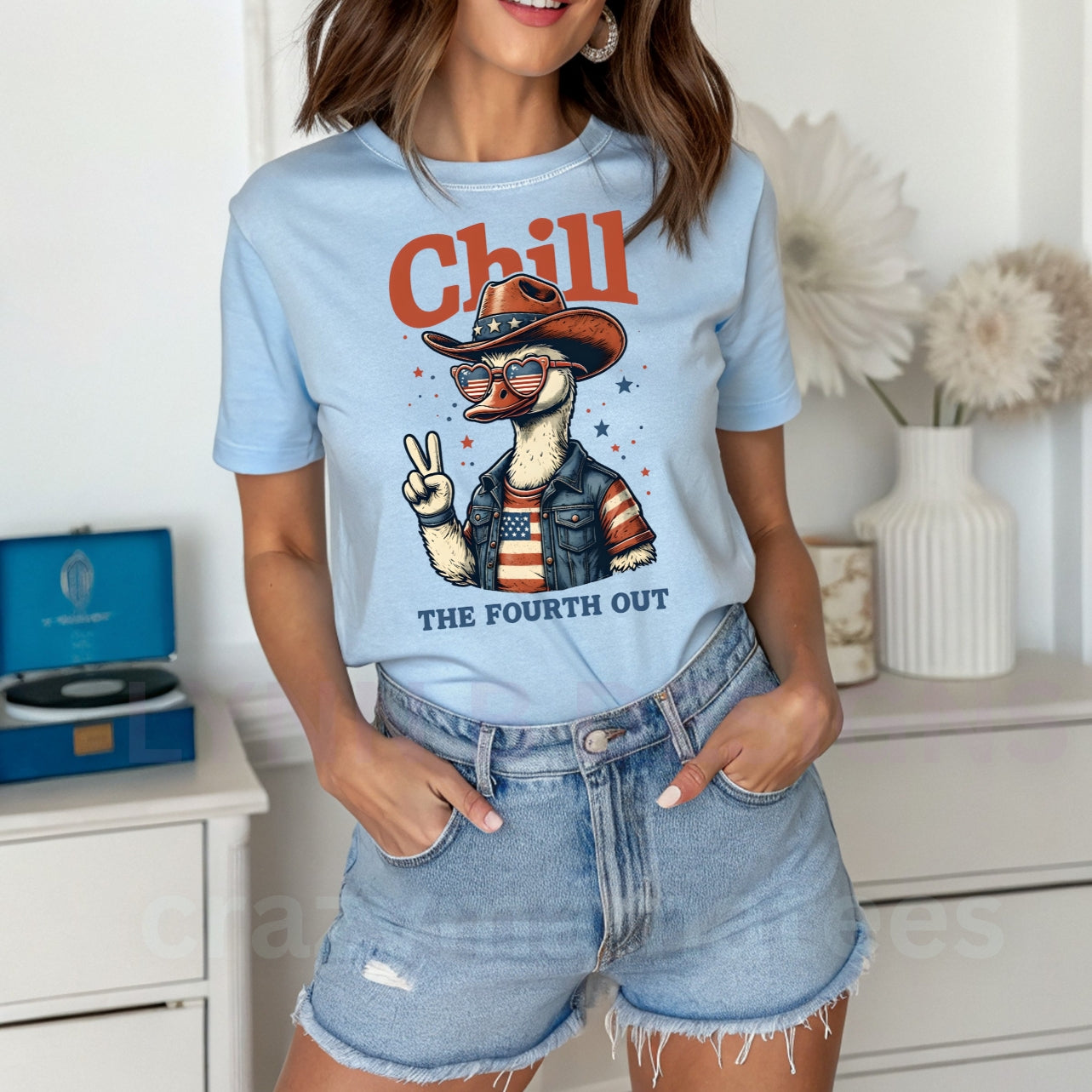 Chill the Fourth Out Goose 4th of July Shirt